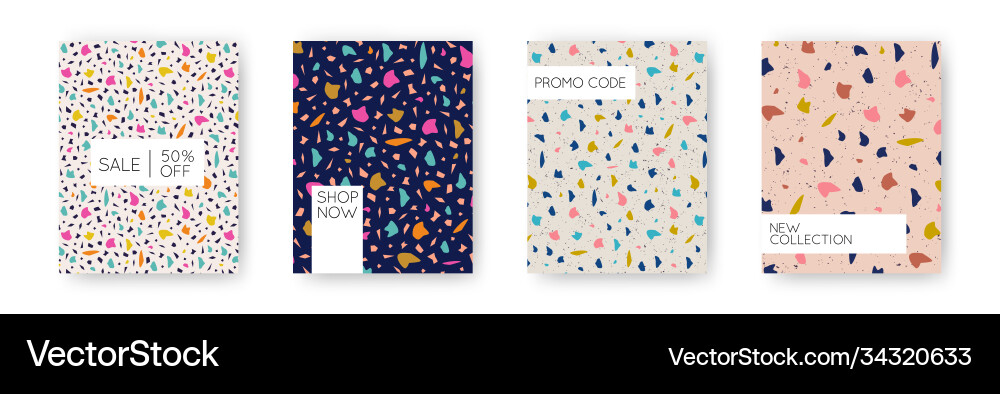 Set with modern abstract design templates Set with modern abstract design templates vector image