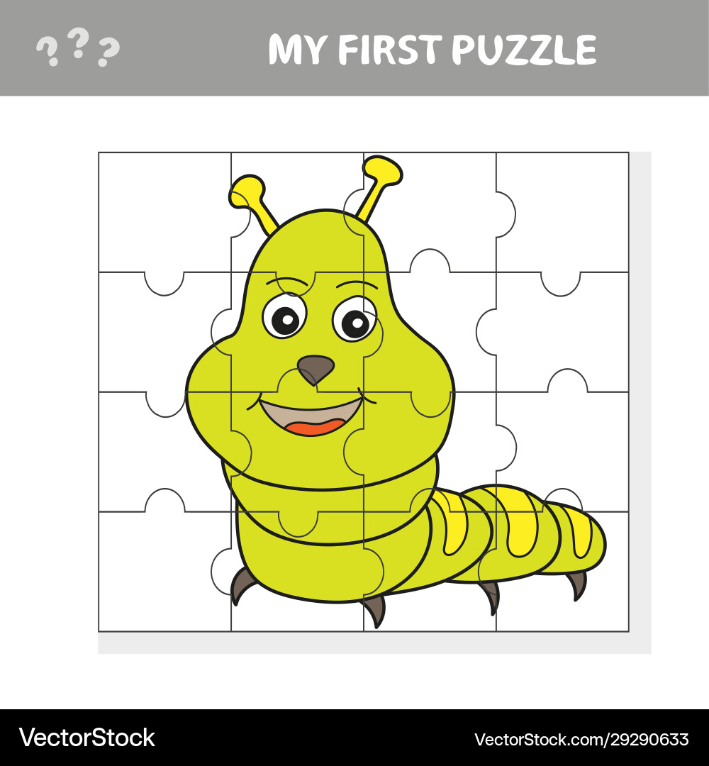 Use puzzle and restore picture paper game Use puzzle and restore picture paper game vector image