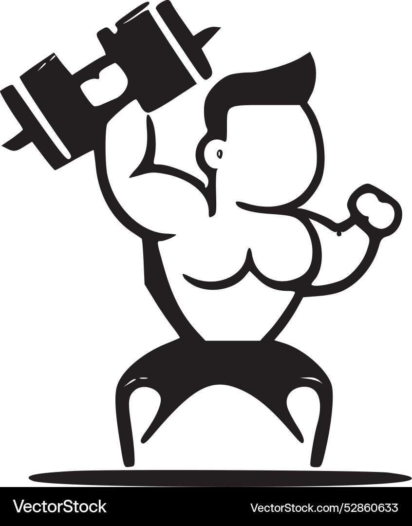 Workout - minimalist and simple silhouette Vector Image