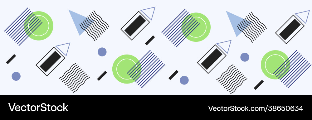 Abstract background with different geometric Vector Image