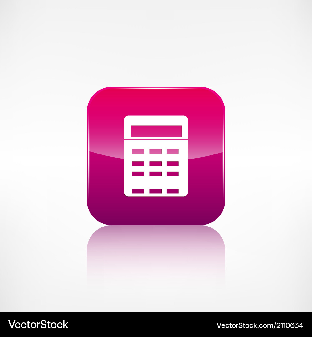 Calculator Icon - Web Application Vector Image