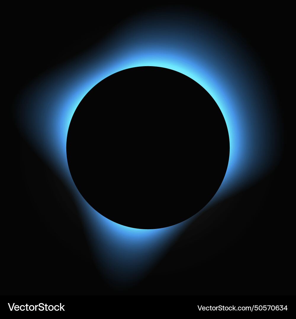 Circle illuminate light frame with color gradient Vector Image