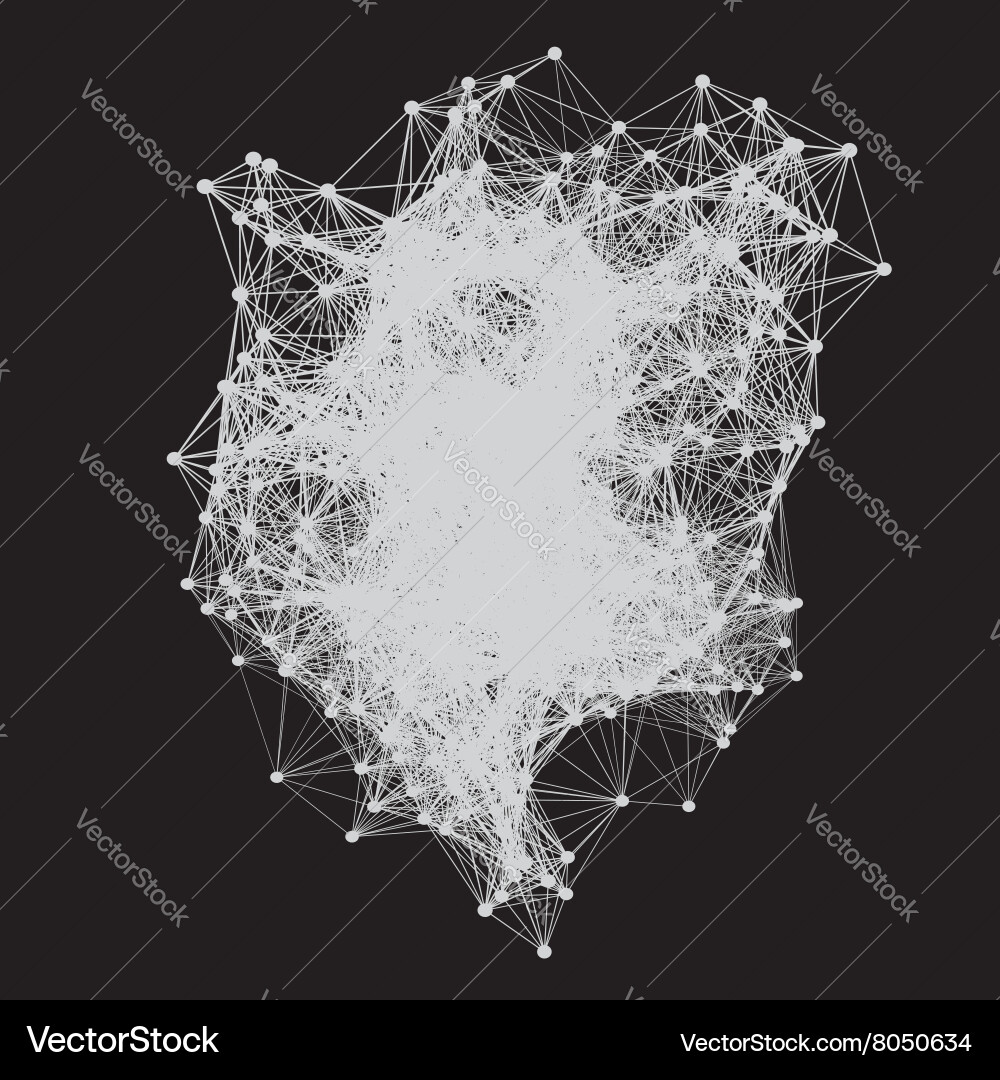 Connection structure wireframe Vector Image