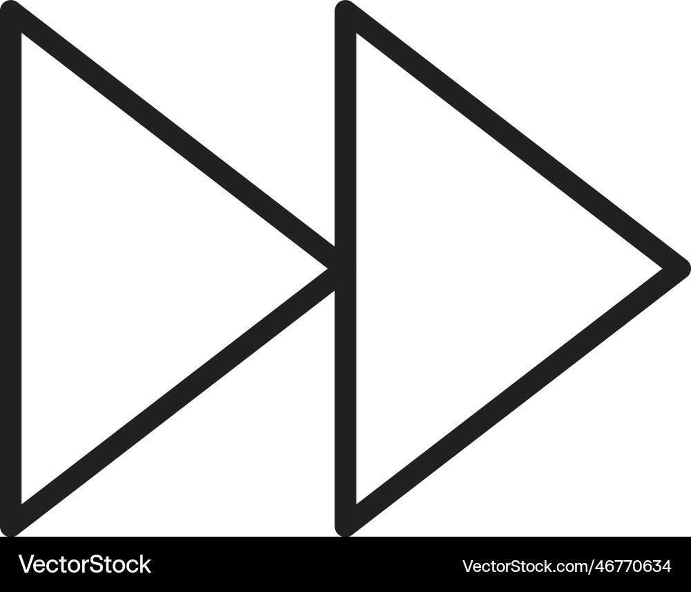 Forward icon image suitable for mobile vector image