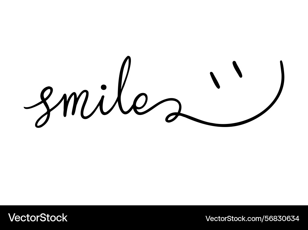Funny smile lettering icon symbol emotion Vector Image