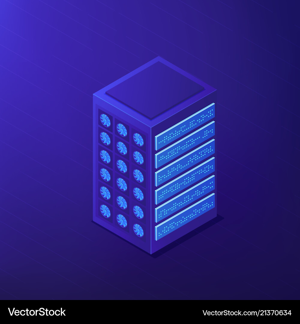 Isometric proxy server and ip concept Isometric proxy server and ip concept vector image