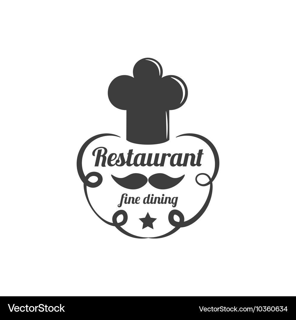 Restaurant lable food service logo Vektorbild