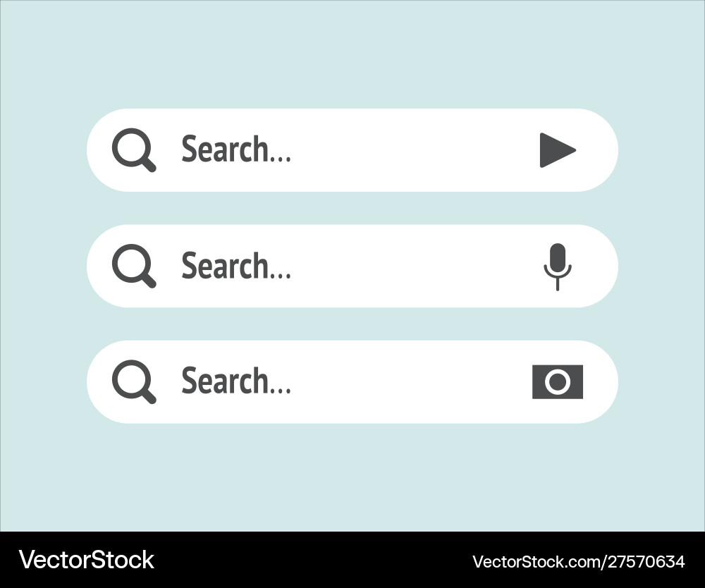 Search bar design element set Search bar design element set vector image