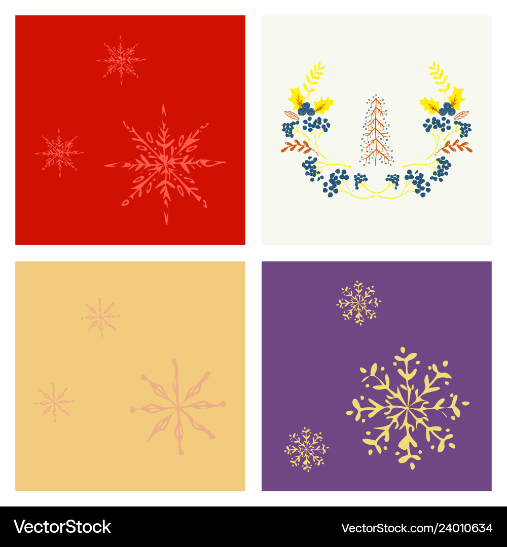 Set of snowflake icon sign design red background vector image