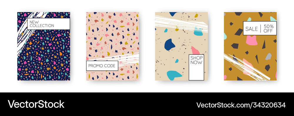 Set with modern abstract design templates Set with modern abstract design templates vector image