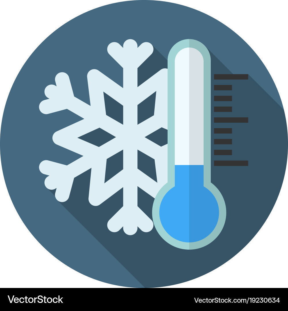 Thermometer with snowflake vector image