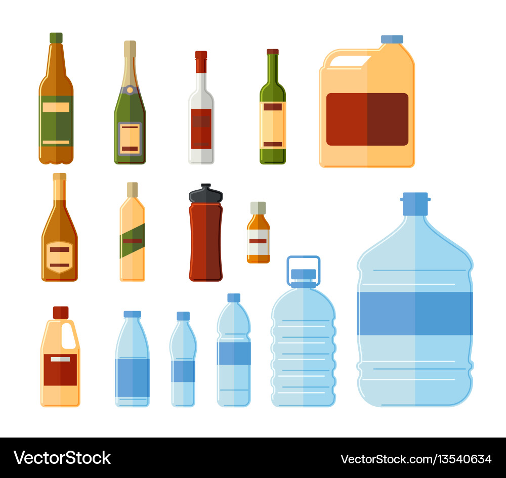 Water & Beverage Containers – Royalty-Free Vector | VectorStock