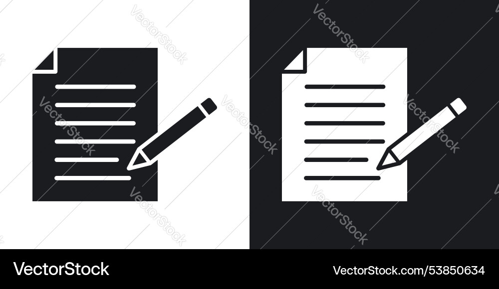 Writing icon set Vector Image