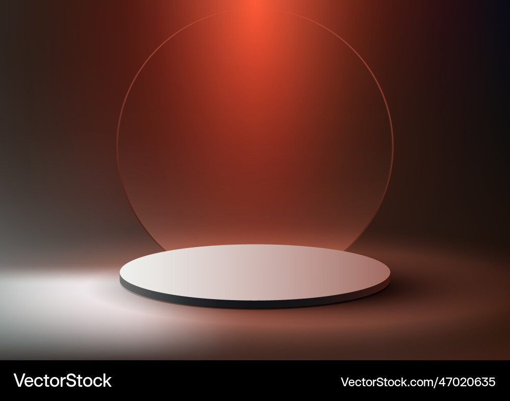3d realistic empty white podium platform display 3d realistic empty white podium platform display vector image
