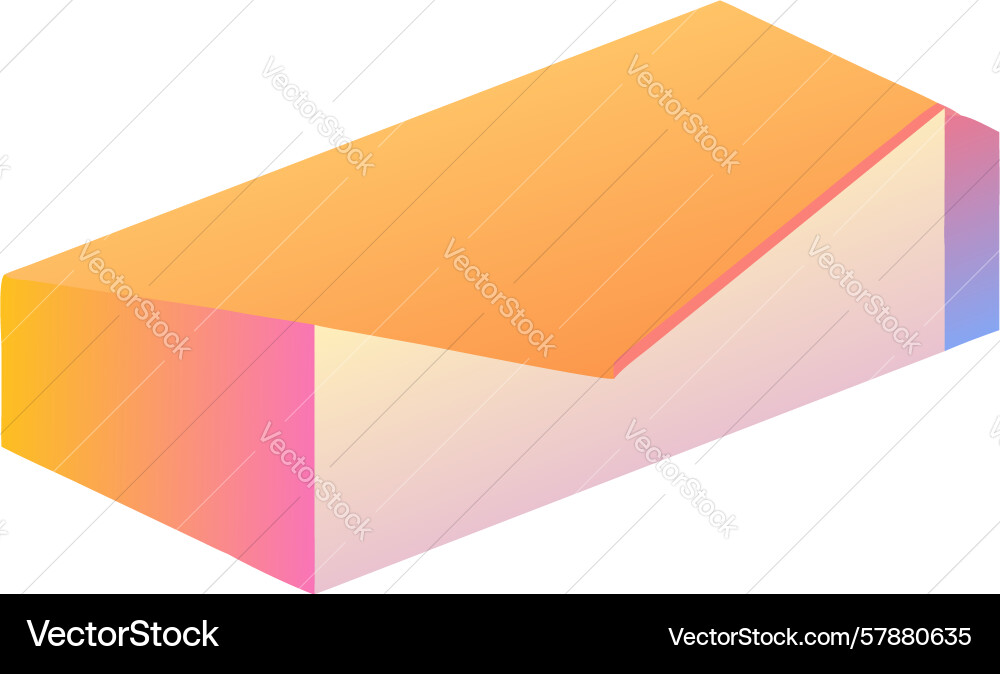 Abstract gradient box isometric icon design Vector Image