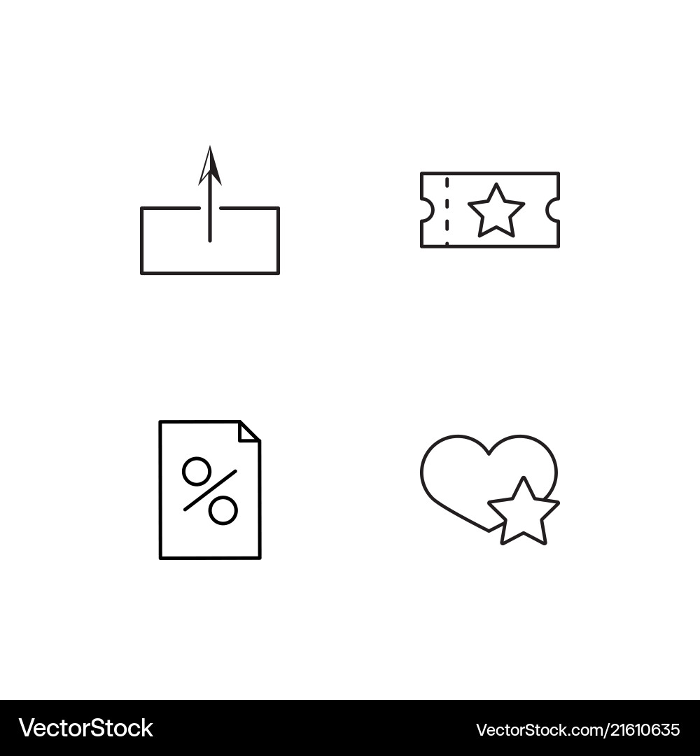 Communication linear icons set simple outline vector image