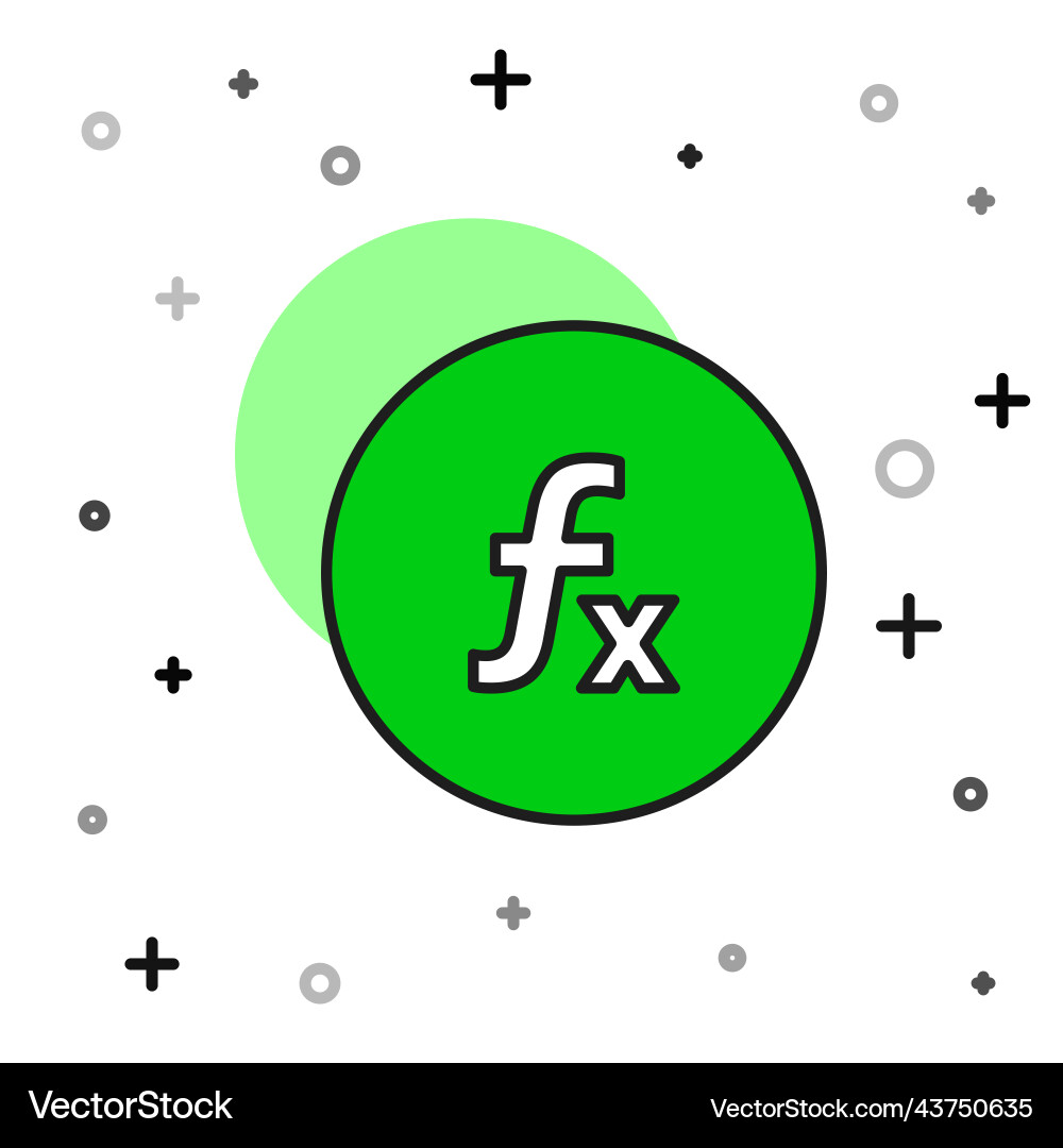 Filled outline function mathematical symbol icon Filled outline function mathematical symbol icon vector image