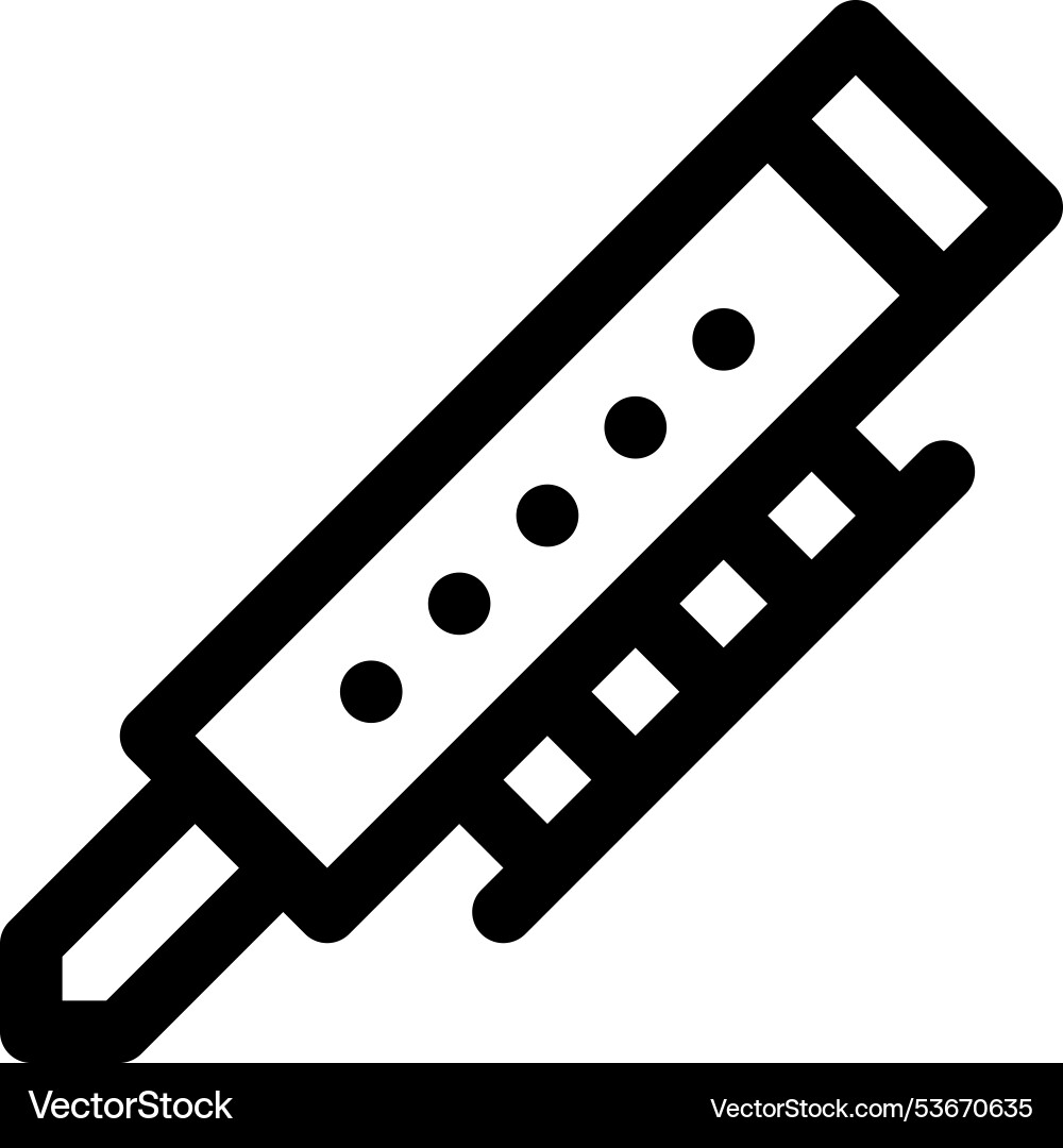 Flute icon thin linear style design isolated Flute icon thin linear style design isolated vector image