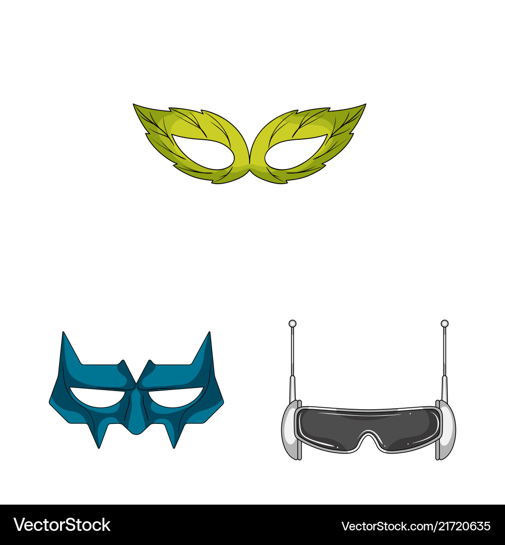 Isolated object of hero and mask icon set vector image