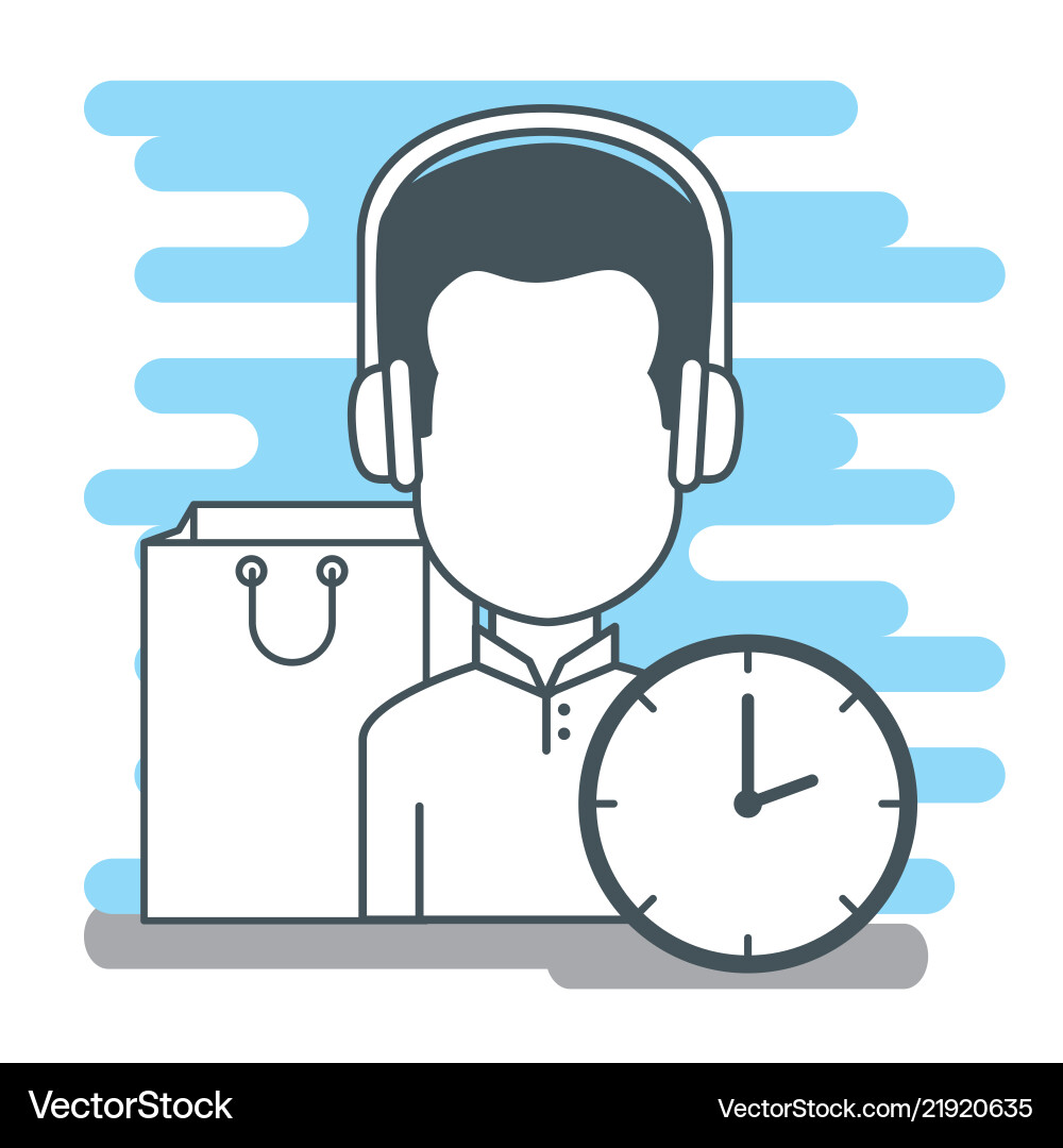 Logistic services with support agent Logistic services with support agent vector image