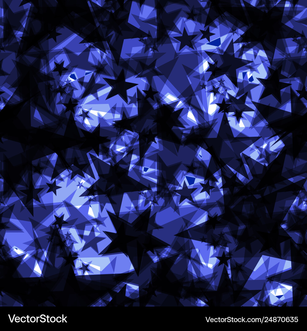 Metallic iridescent dark stars on sea Metallic iridescent dark stars on sea vector image