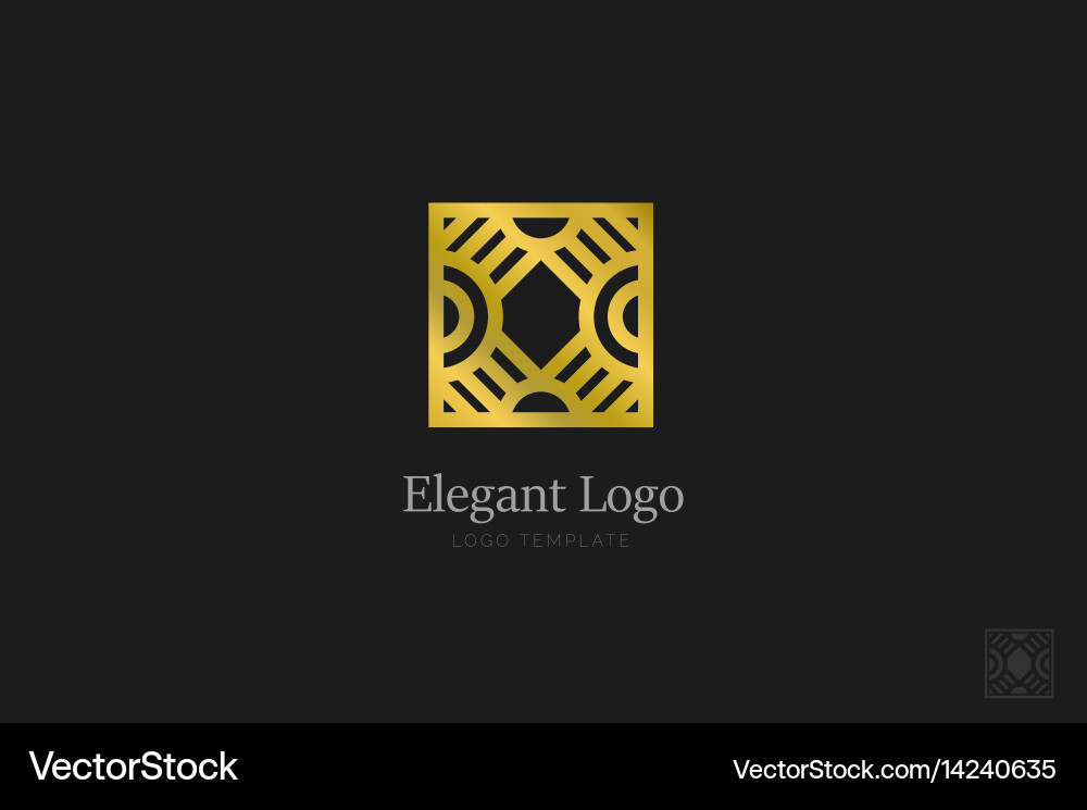 Minimalistic elegant logo luxury emblem template Vector Image