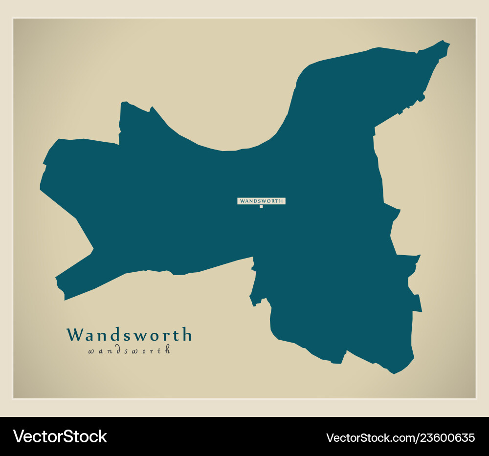 Modern map - wandsworth borough greater london uk Modern map - wandsworth borough greater london uk vector image
