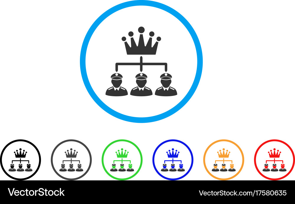 Monarchy structure rounded icon vector image