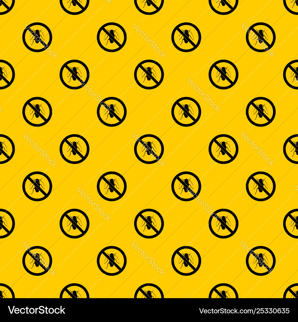 No cockroach sign pattern No cockroach sign pattern vector image