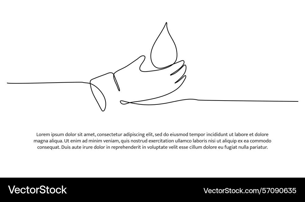 One line water drop abstract minimal continuous One line water drop abstract minimal continuous vector image