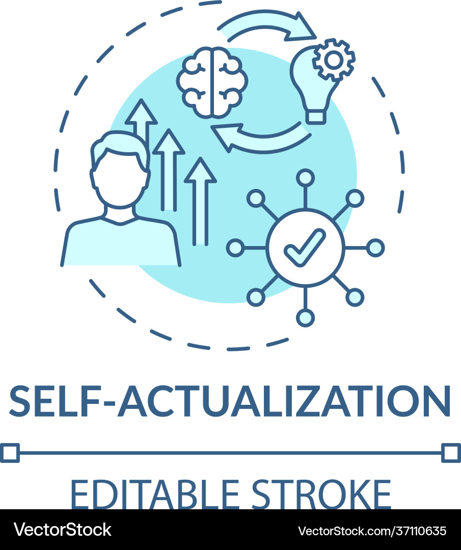 Self-Actualization Concept Icon Vector Image