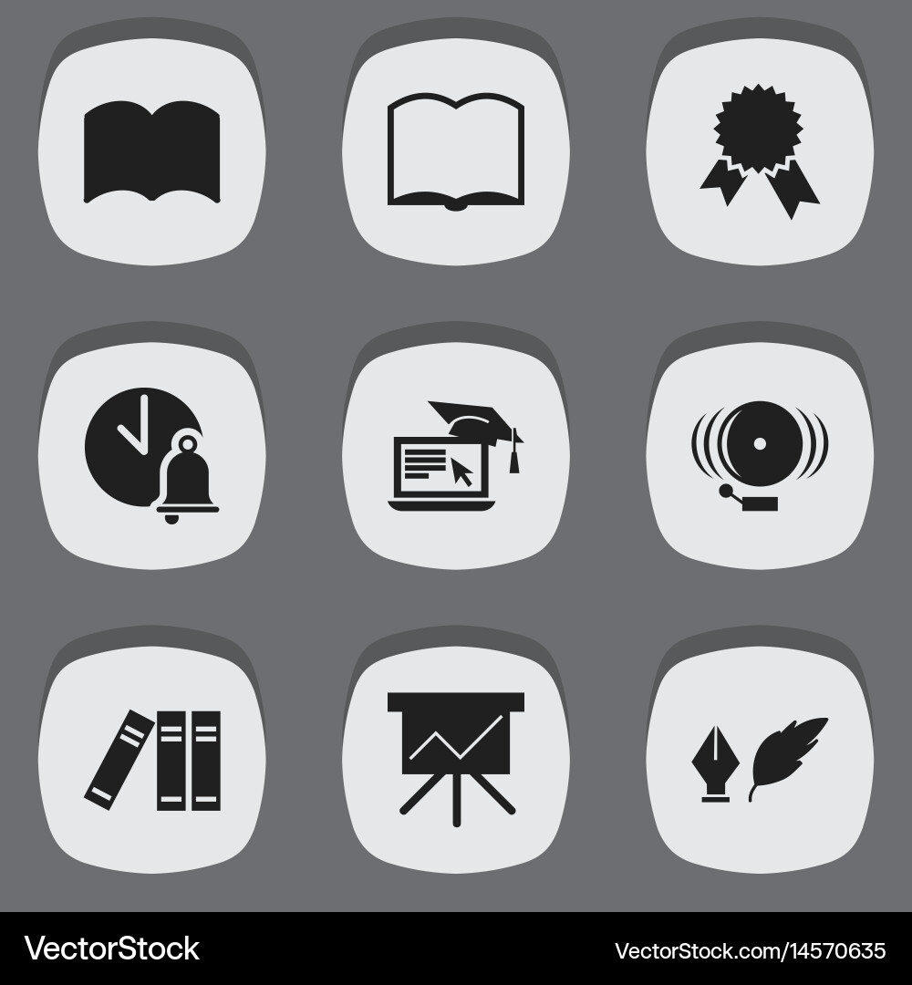 Set of 9 editable science icons includes symbols vector image