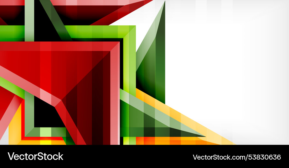 Abstract background color triangles and arrows Vector Image