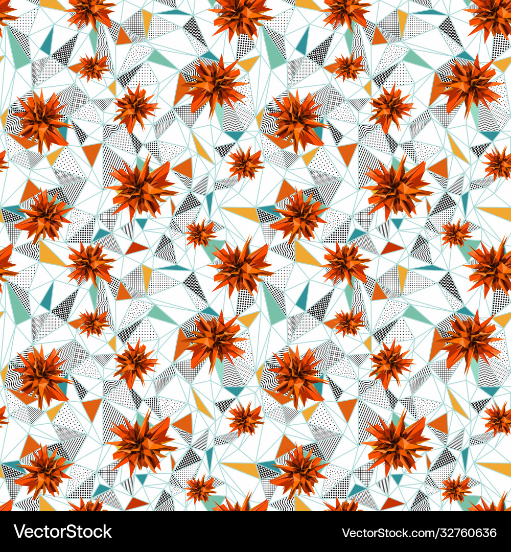Abstract geometric triangle seamless pattern Vector Image