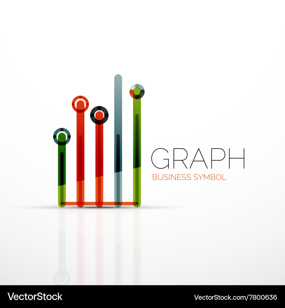 Abstract logo idea linear chart or graph Vector Image