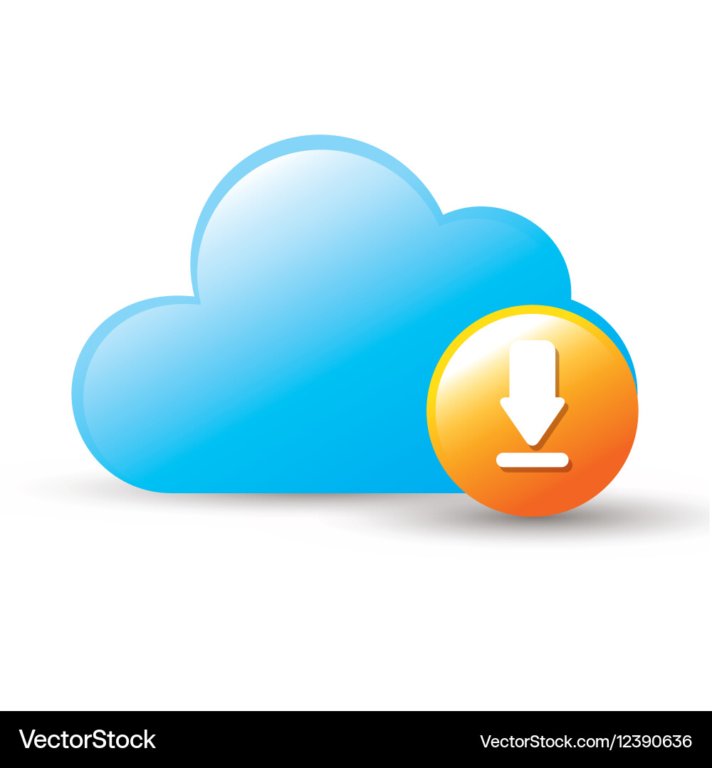 Cloud computing isolated icon Vector Image