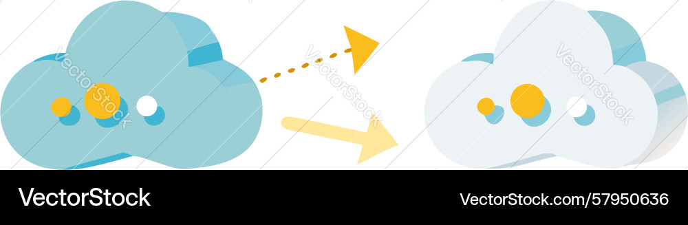 Cloud Sequence Flow Dynamics Vector Image