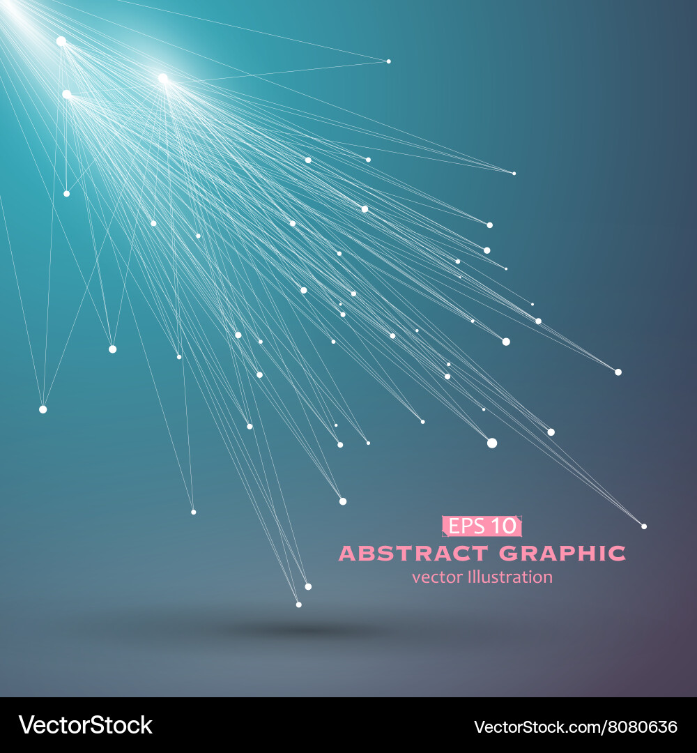 Dot and line consisting of abstract graphics vector image