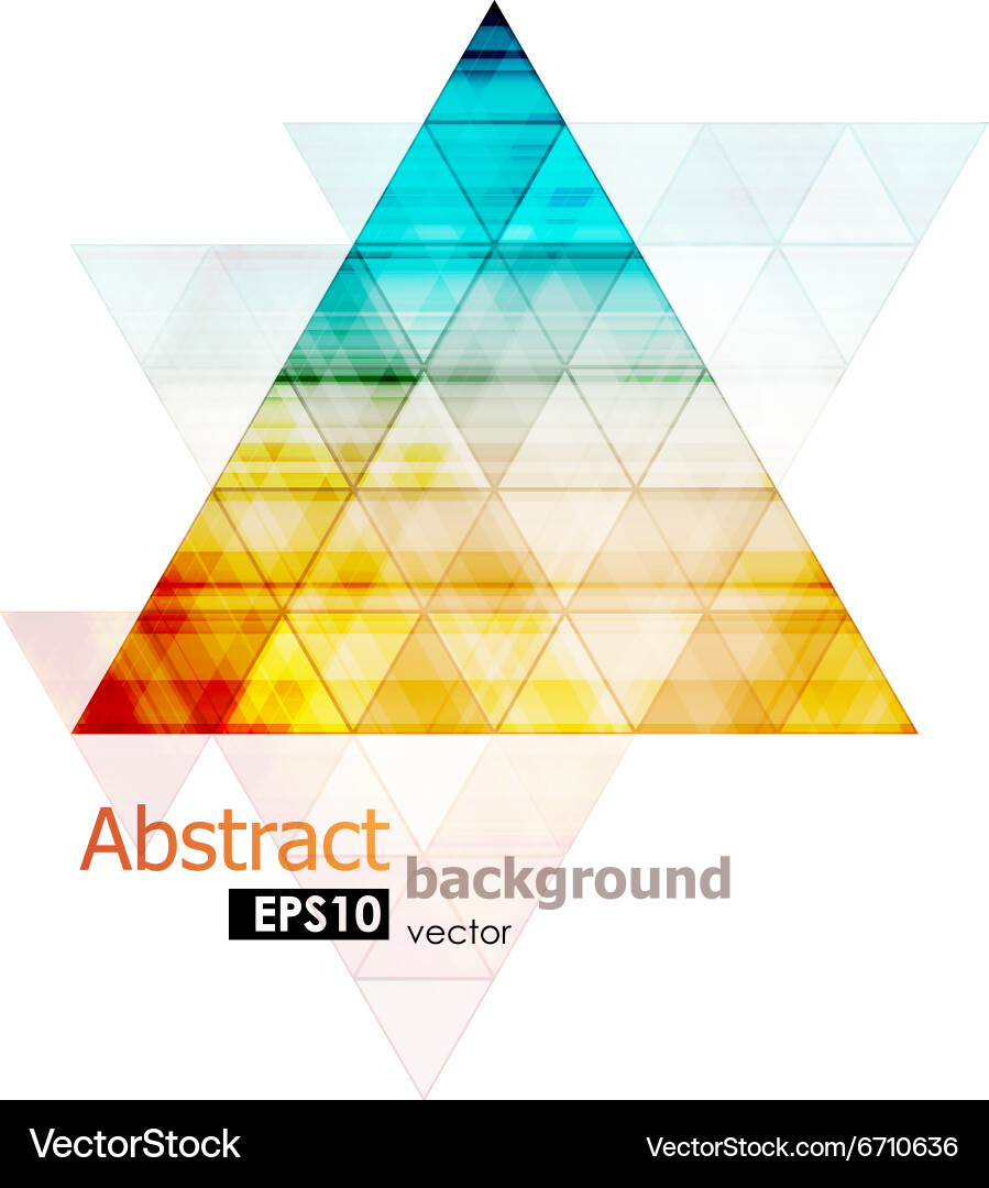 Geometric Triangle Background Vector Image