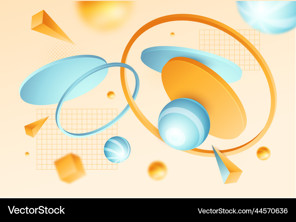 Gradient 3d geometric background design Gradient 3d geometric background design Vector Image