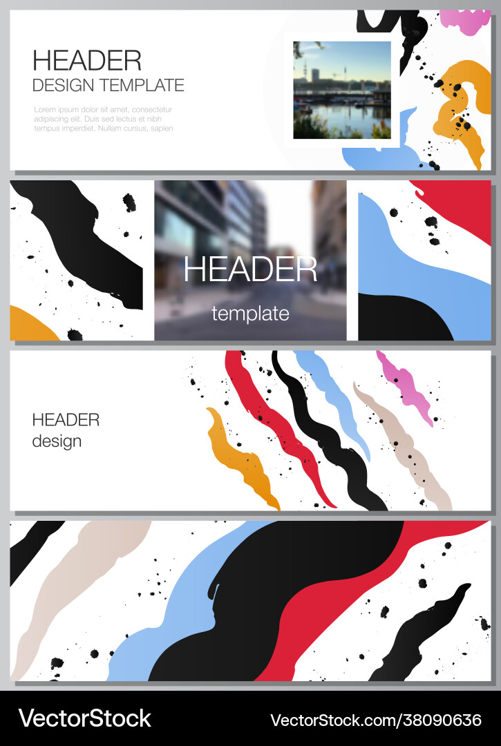 Layout headers banner design templates Layout headers banner design templates vector image