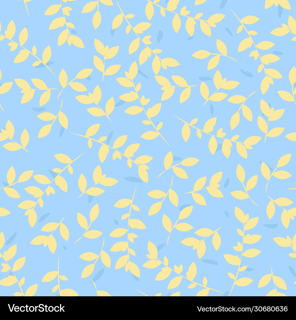 Leaves pattern seamless botanic texture spring Leaves pattern seamless botanic texture spring vector image