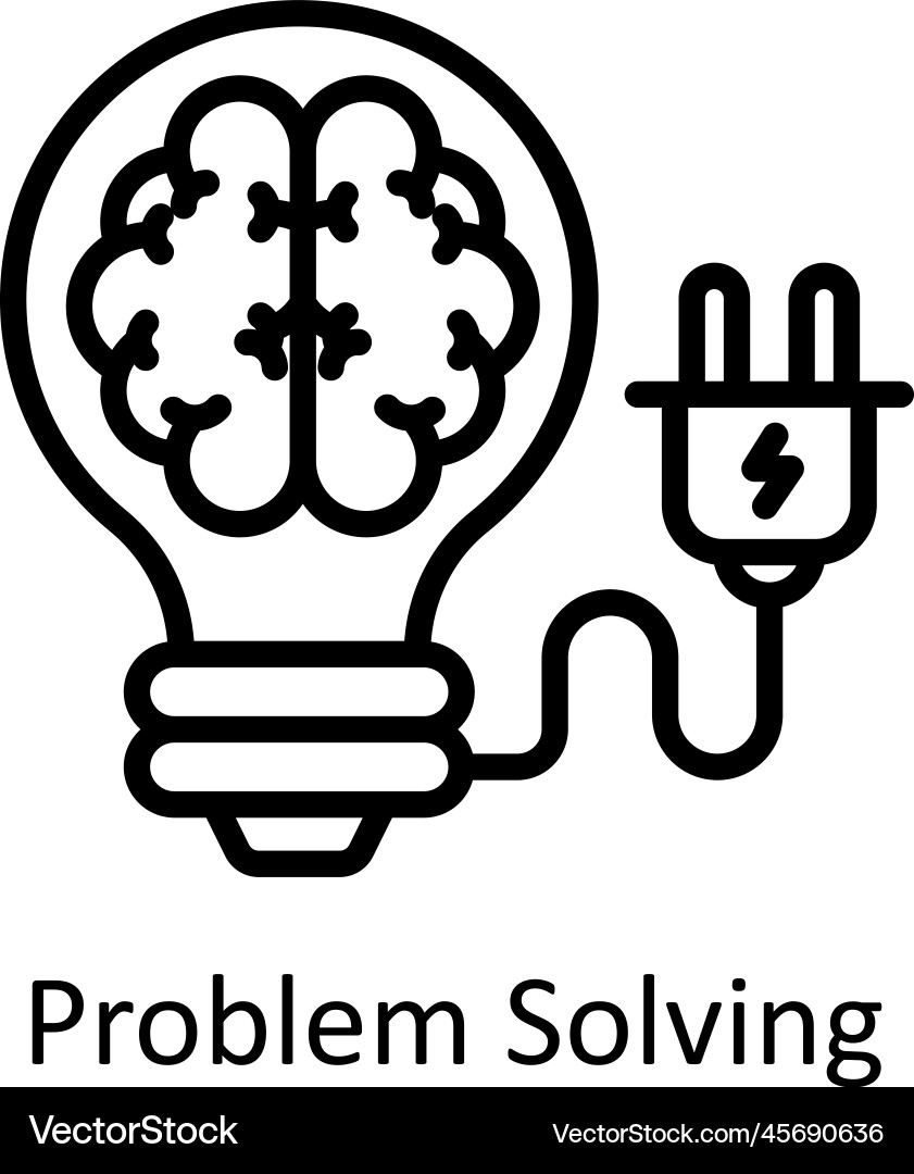Problem solving outline icon design Vector Image