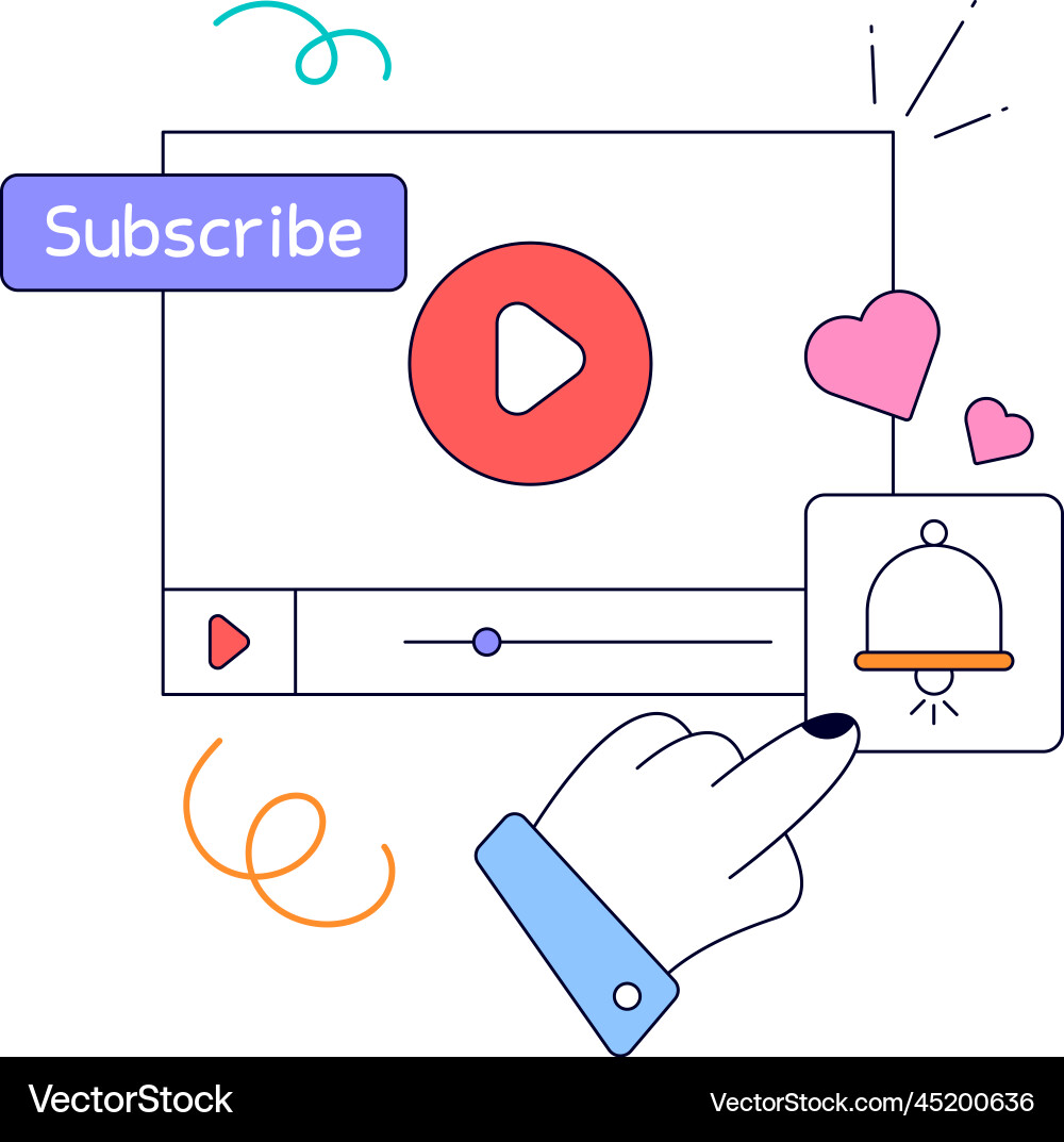 Ready to use animated design of media content Vector Image