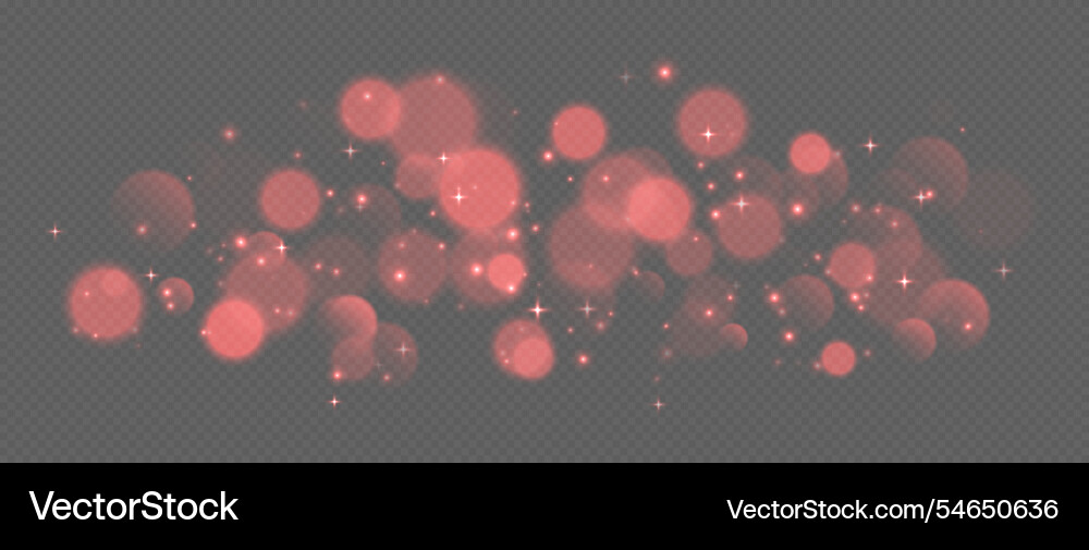 Red bokeh with stars and sparkles shiny overlay Red bokeh with stars and sparkles shiny overlay Vector Image