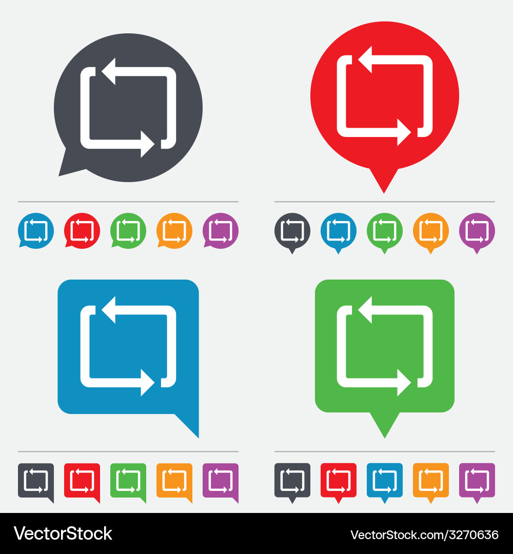 Repeat icon loop symbol refresh sign Vector Image