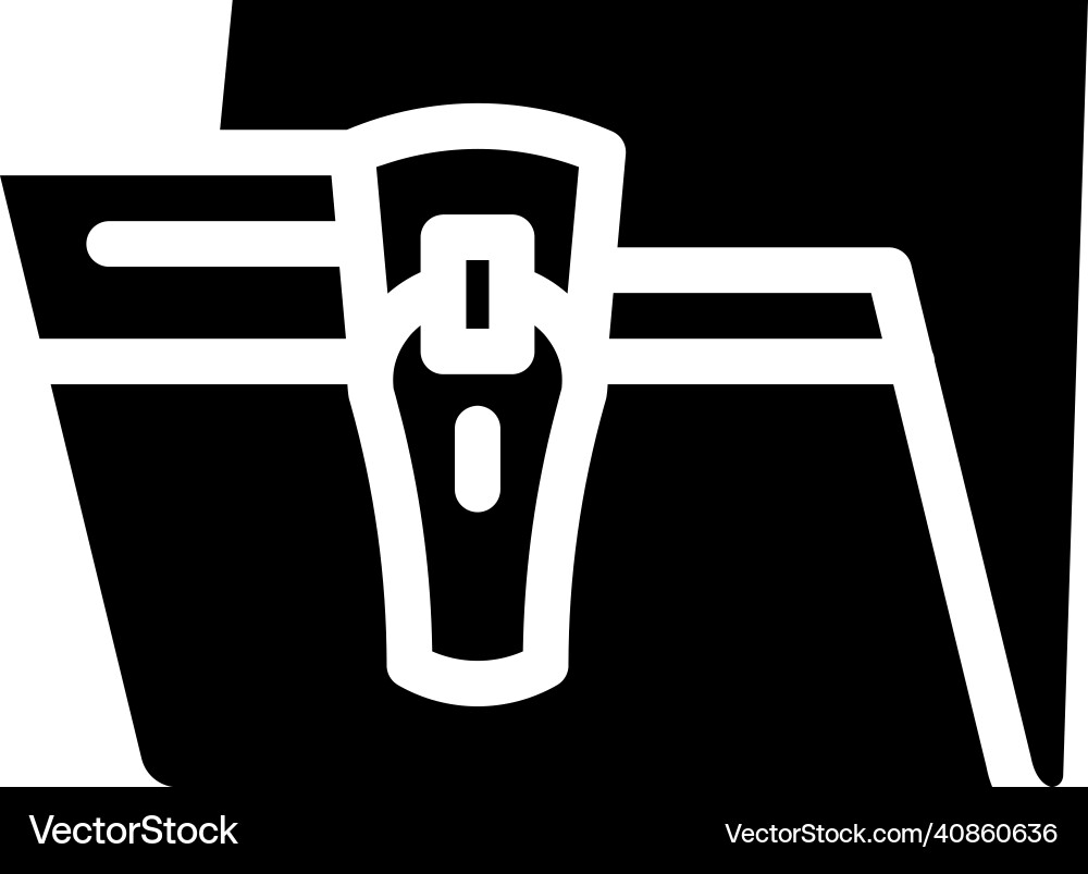 Save file in folder glyph icon Vector Image