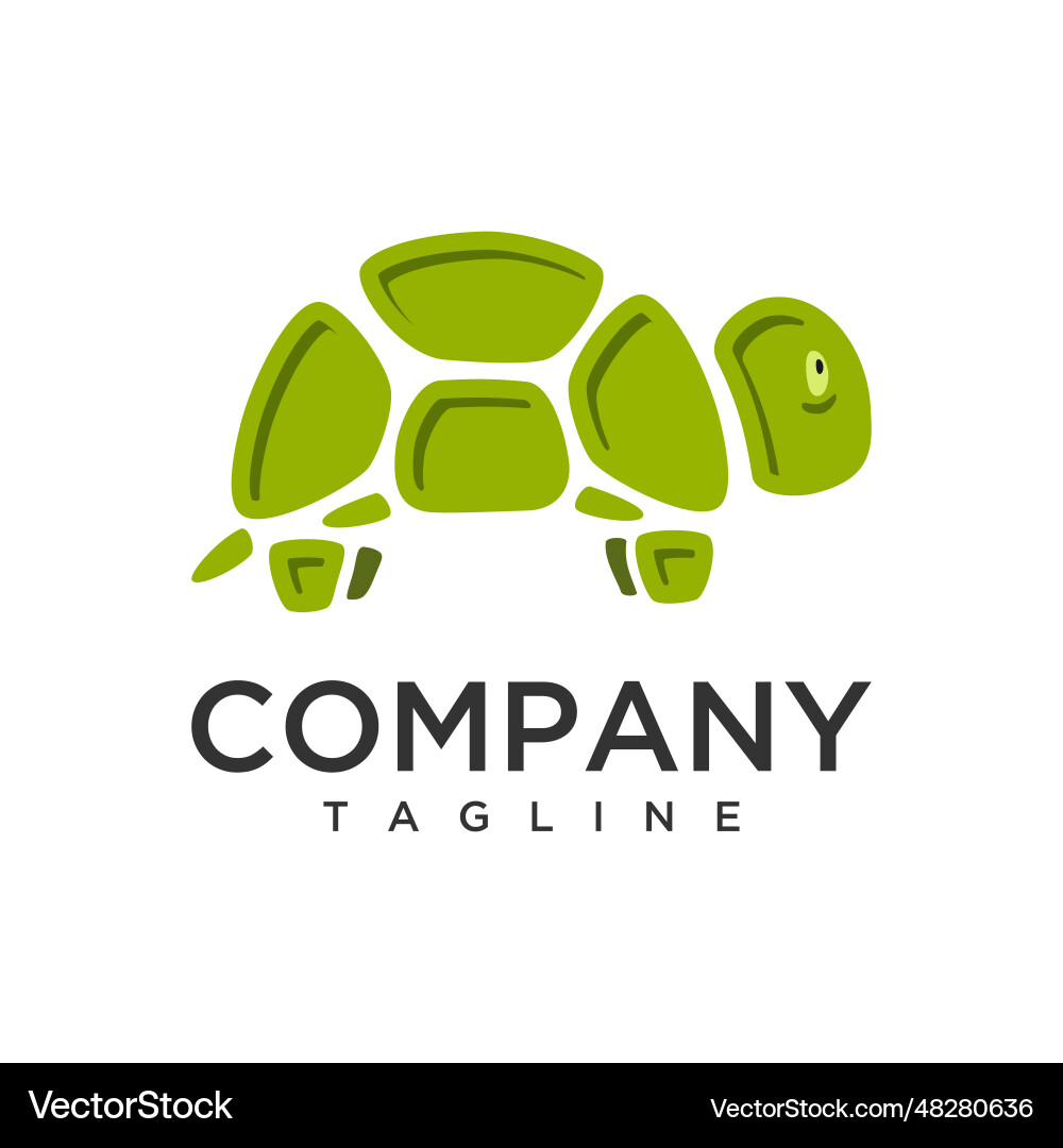 Stone turtle logo animal green abstract design Stone turtle logo animal green abstract design Vector Image