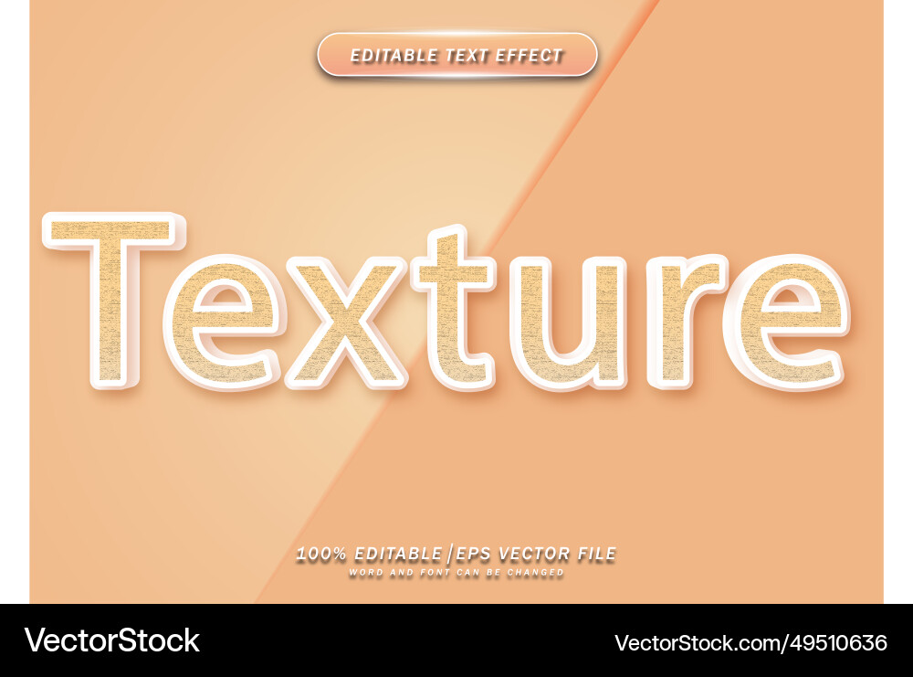 Texture text style editable effect Texture text style editable effect vector image