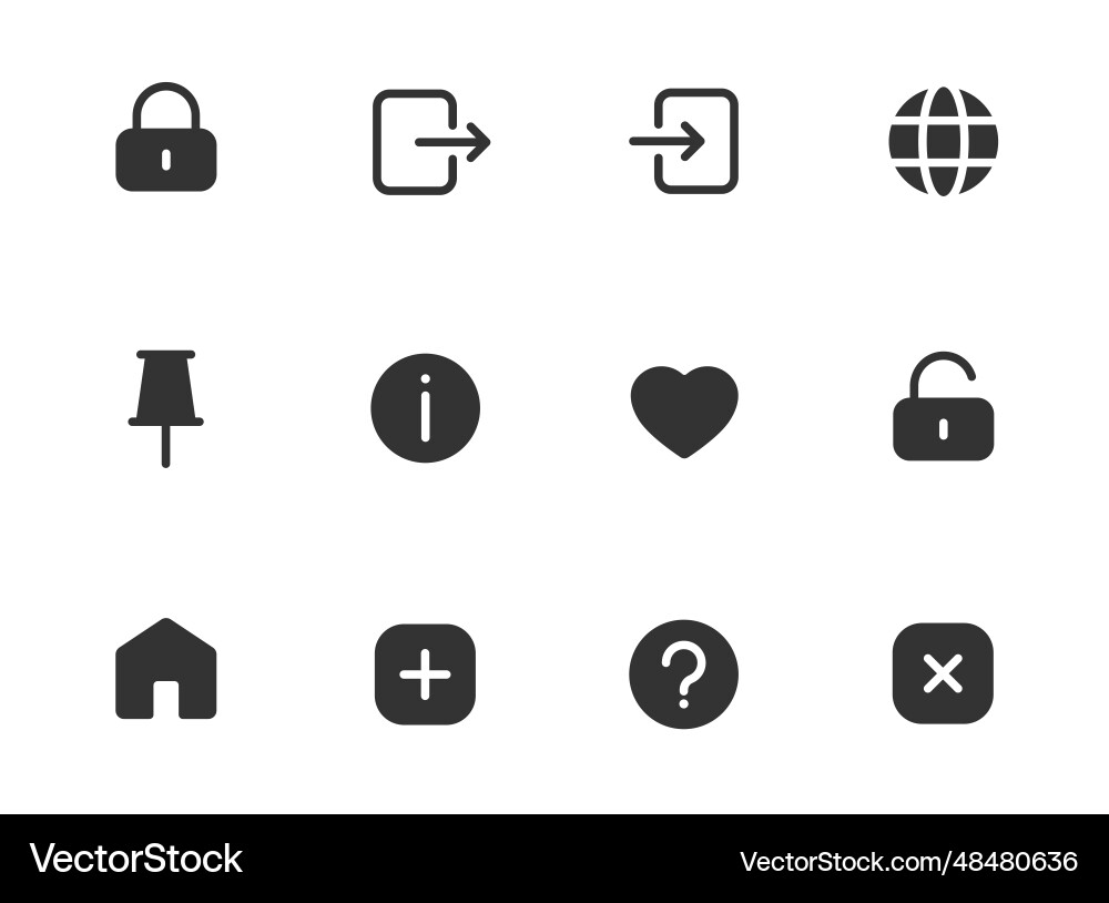 User interface web icons vector image